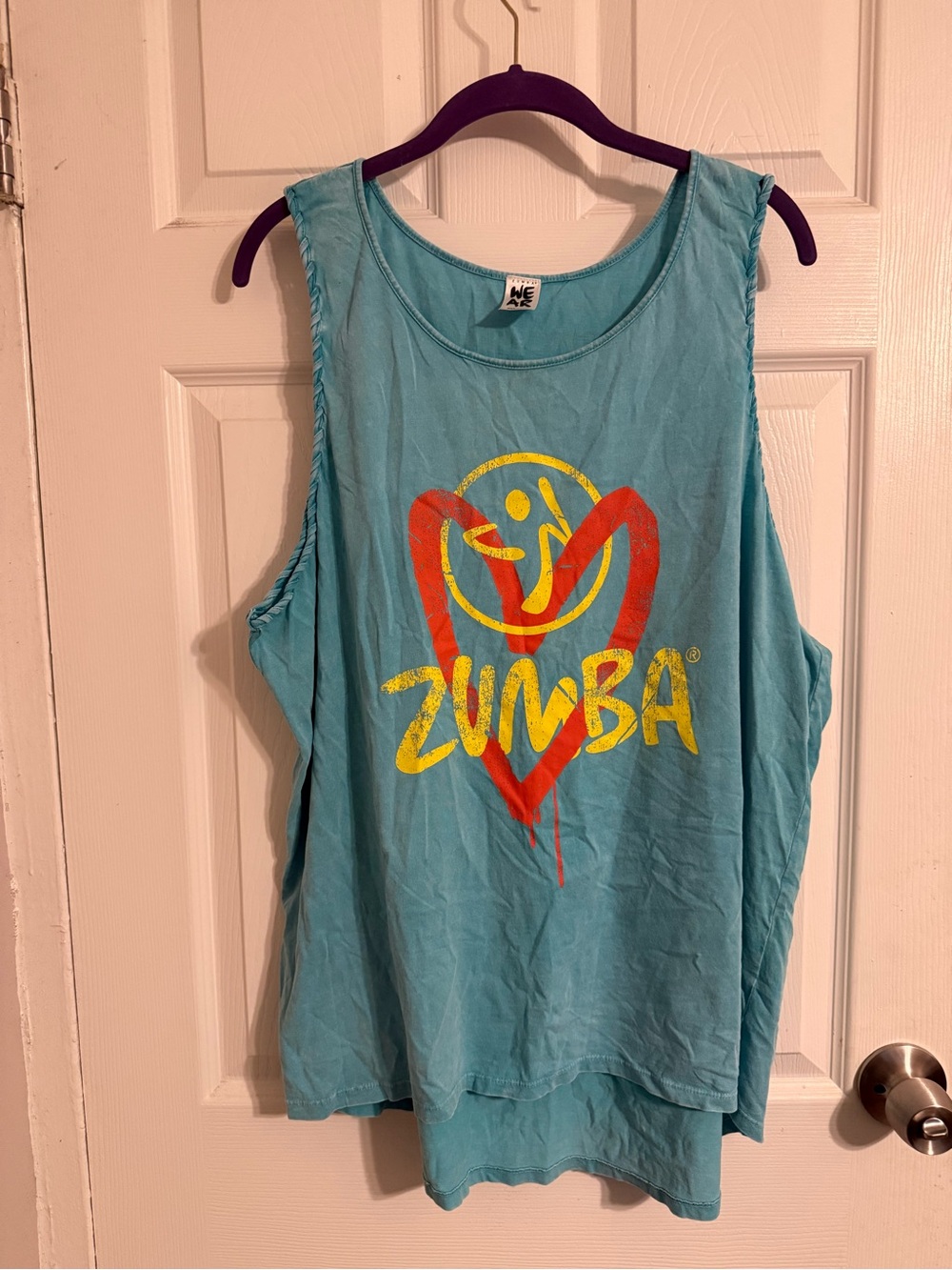 2/$30 Zumba Fitness Women's Turquoise Graphic Tank Top